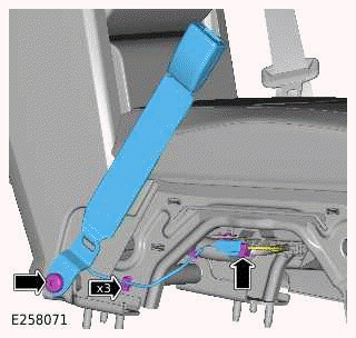 Front Row Center Seatbelt Buckle